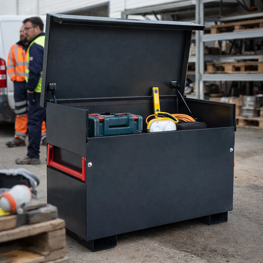 Heavy Duty Site Storage Box – 1150mm x 615mm x 930mm – Steel Construction – Industrial Use