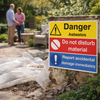 Danger Asbestos Sign – 1mm Rigid Plastic & Vinyl – Indoor/Outdoor Use