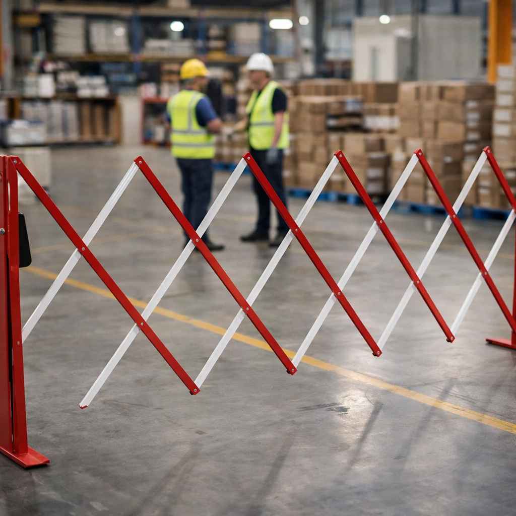 Expandable Safety Barrier – 2.5m – Durable Steel – Industrial Use