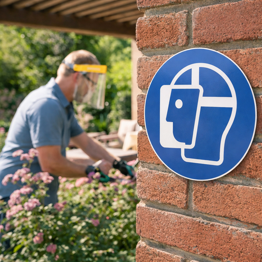 Face Shield Safety Signs – 1mm Rigid Plastic – Indoor/Outdoor Use