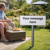 Custom Verge Signs with Post – 450mm x 150mm – 2mm Aluminium – Outdoor Use