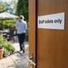 Staff Toilets Only Signs – 1mm Rigid Plastic – Indoor/Outdoor Use