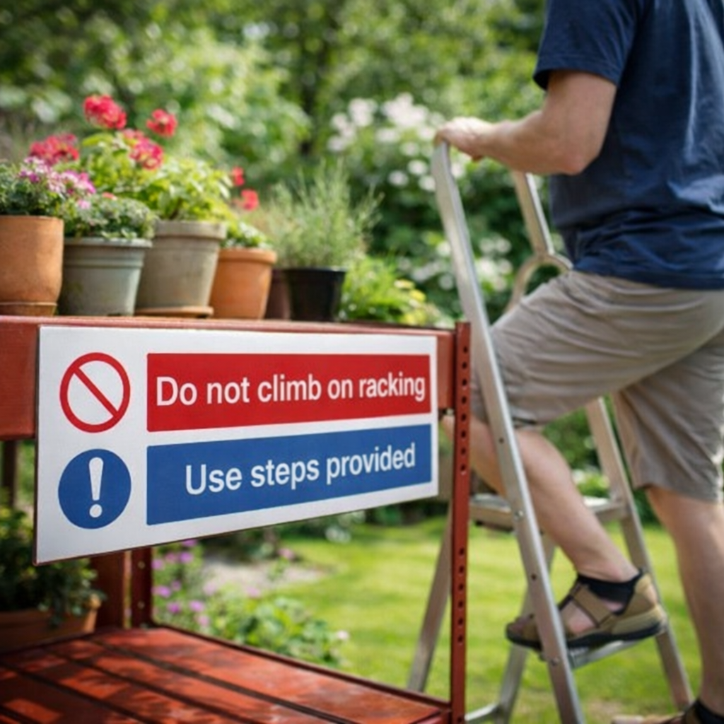 Safety Warning Sign – Do Not Climb – Rigid Plastic & Vinyl – Indoor/Outdoor Use