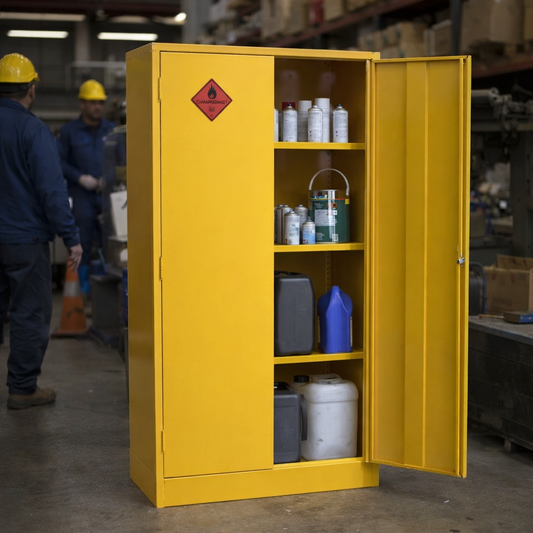 Hazardous Substance Storage Cabinets – Two Door – Welded Seams – Industrial Use