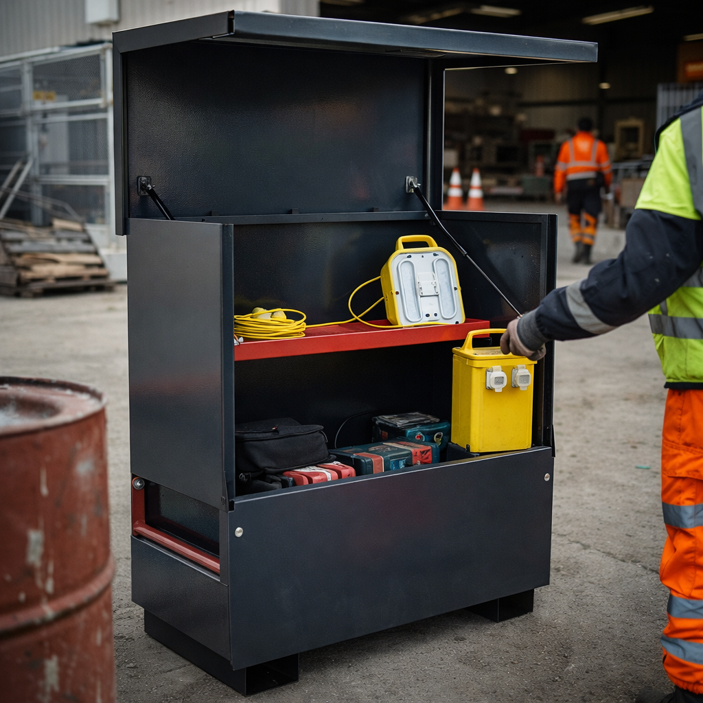 Site Storage Chest – 1150mm x 615mm x 1265mm – Steel Construction – Industrial Use