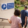 Keep Left & Hold Handrail Sign – 1mm Rigid Plastic – Indoor/Outdoor Use