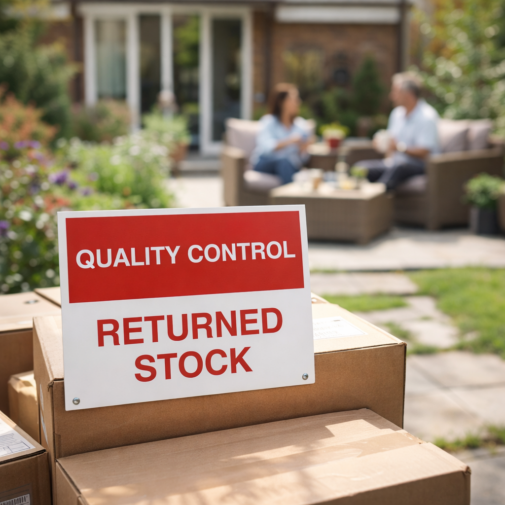 Returned Stock Signs – 400mm x 300mm – Rigid Plastic – Indoor & Outdoor