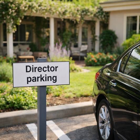 Director Parking Signs – 450mm x 150mm – Rigid Plastic – Indoor/Outdoor