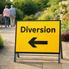 Temporary Traffic Sign – 600mm x 450mm – Rigid Plastic – Indoor & Outdoor