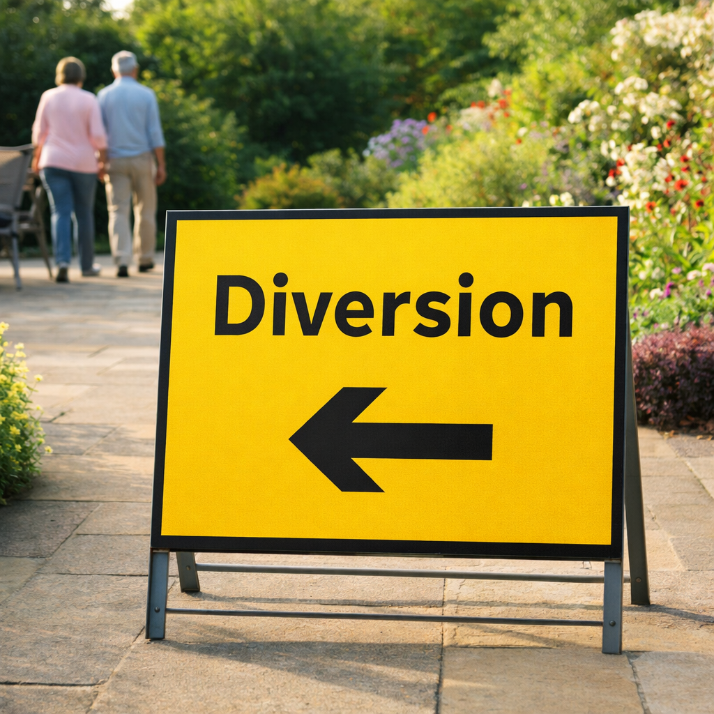 Temporary Traffic Sign – 600mm x 450mm – Rigid Plastic – Indoor & Outdoor