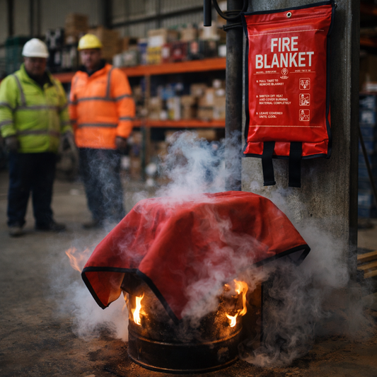 Soft Pack Fire Blanket – 1.0m x 1.0m – Kitemark Certified – Domestic & Small Commercial Use