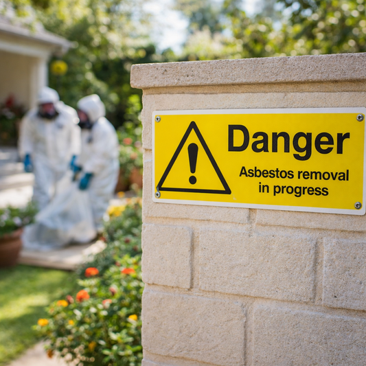 Asbestos Removal Safety Sign – Durable Plastic – Indoor/Outdoor Use
