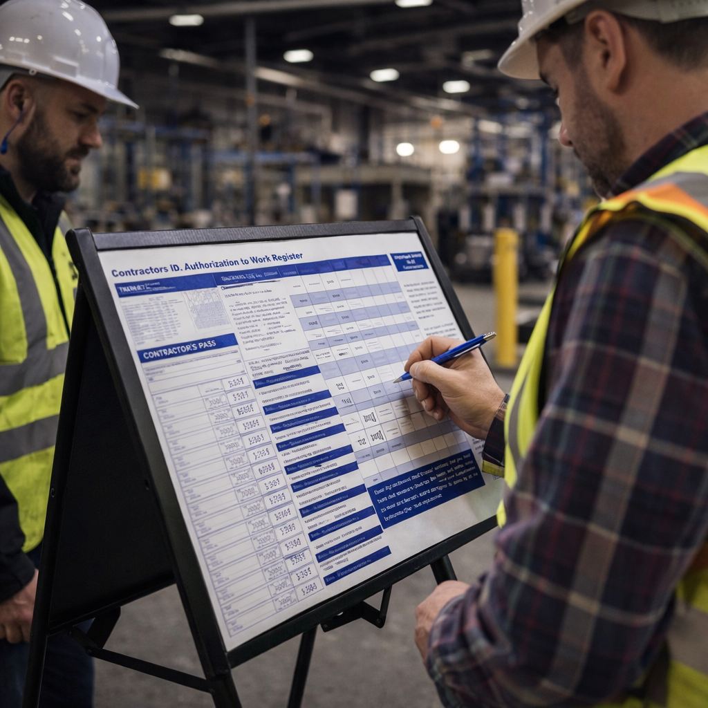 Contractor Sign-In System – 108 NCR Passes – Emergency & Record Tracking