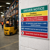 Driver Notice Sign – 900mm x 600mm – Rigid Plastic – Site Safety