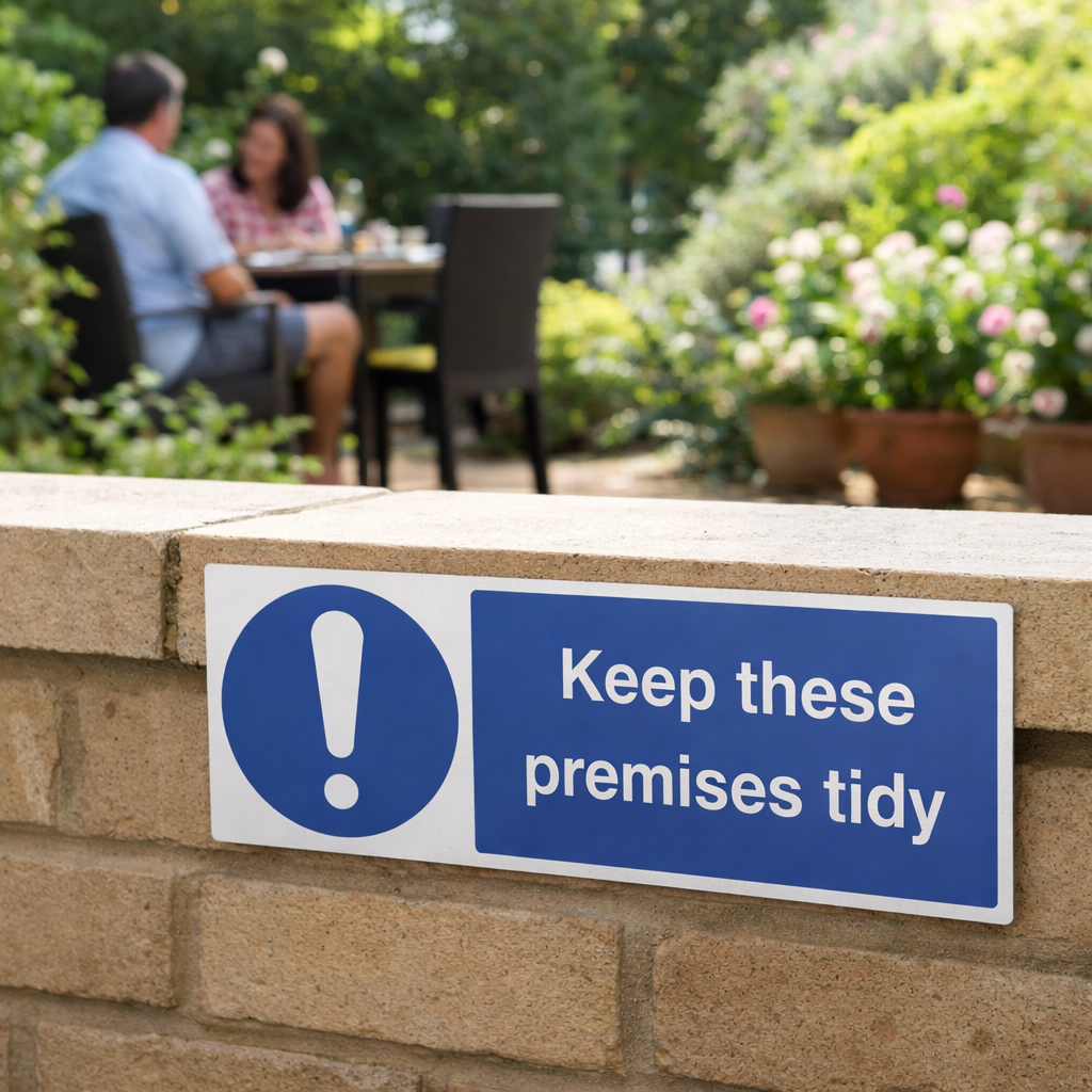 Safety Sign – Rigid Plastic & Self-Adhesive Vinyl – Indoor/Outdoor Use