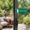 Directional Sign – Slide to Open Left – Indoor/Outdoor Use