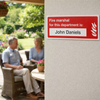 Fire Marshal Sign – 300mm x 100mm – Rigid Plastic – Indoor/Outdoor