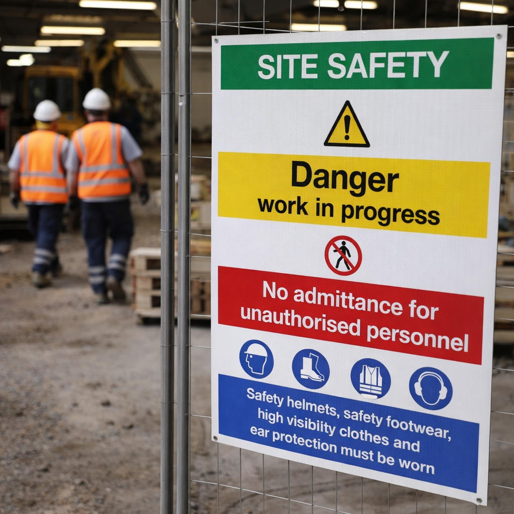 Site PPE Safety Sign – Customizable – Durable Correx – Construction Sites