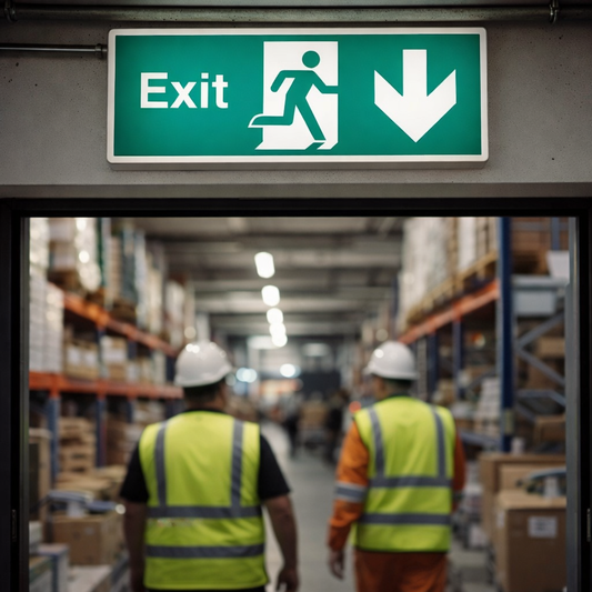 Exit Signs – Running Man & Arrow Down – Indoor Safety