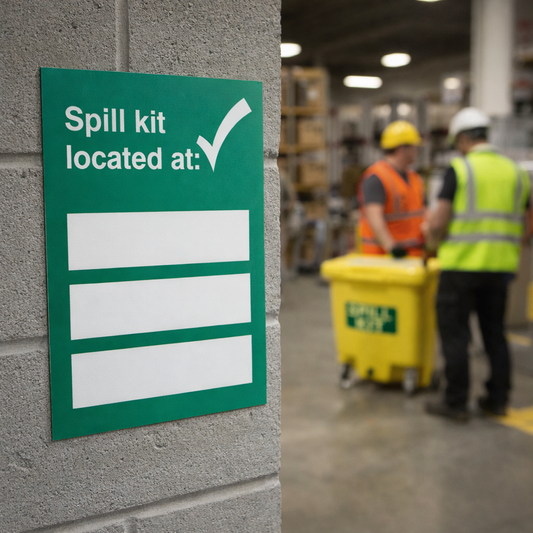 Spill Kit Location Sign – 215mm x 310mm – 3mm PVC – Industrial Use