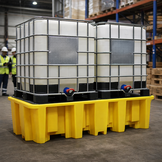 Double IBC Spill Pallets – Heavy Duty Polyethylene – Industrial Use