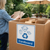Cardboard Recycling Sign – Durable Material – Indoor/Outdoor Use