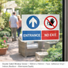 Entrance / No Exit Double Sided Window Sticker – 150mm x 150mm – Face Adhesive Vinyl – Indoor/Outdoor