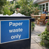 Paper Waste Only Sign – 600mm x 400mm – Aluminium – Indoor/Outdoor Use