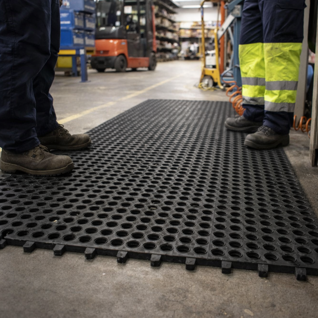 Modular Workplace Matting – Recycled Rubber – Industrial Use