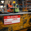 Rejected Quality Control Labels – 50mm x 20mm – Self Adhesive Vinyl – Indoor Use
