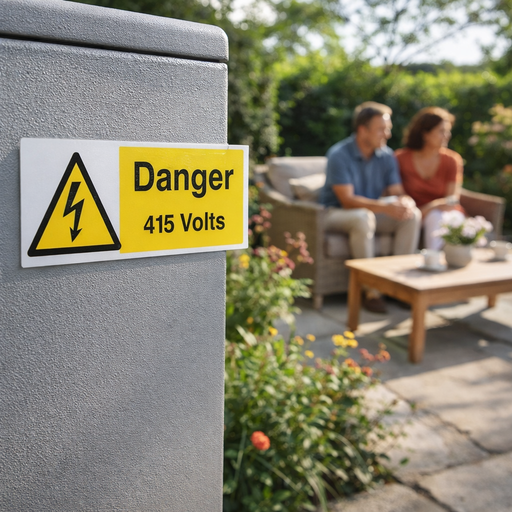 Danger 415 Volts Safety Signs – 1mm Rigid Plastic – Indoor/Outdoor Use