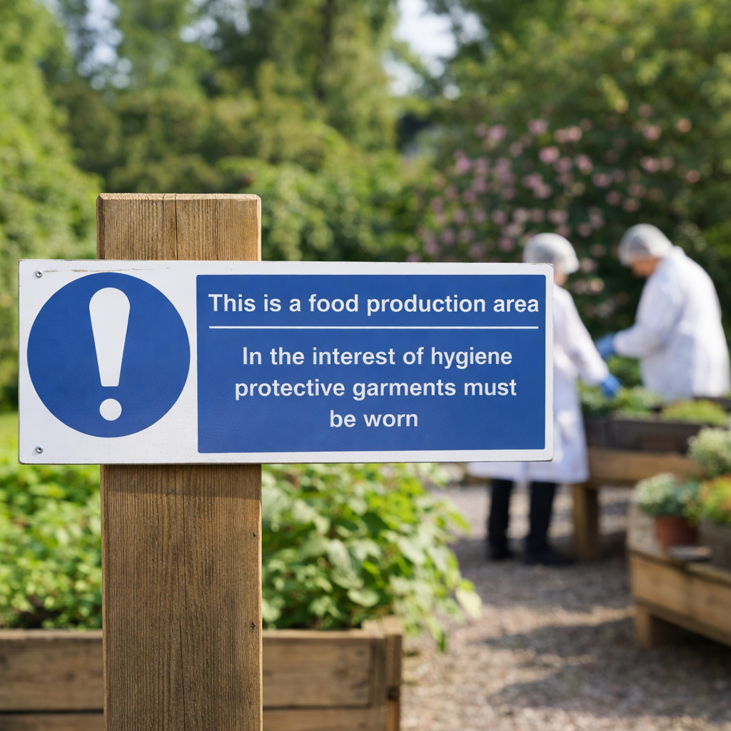 PPE Garments Must Be Worn Signs – 1mm Rigid Plastic & Vinyl – Indoor/Outdoor Use