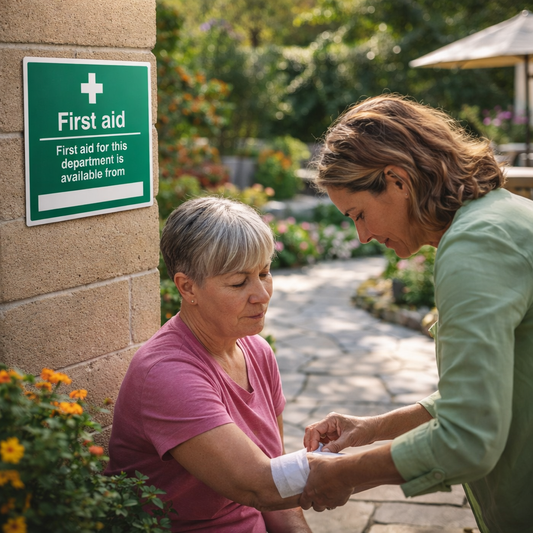 First Aid Safety Sign – Customizable – Indoor & Outdoor Use
