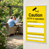 CCTV Operation Warning Signs – Customizable Details – Indoor/Outdoor Use