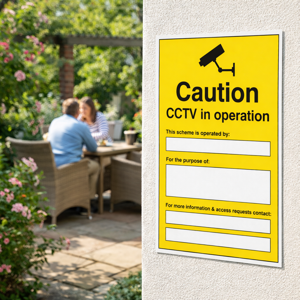 CCTV Operation Warning Signs – Customizable Details – Indoor/Outdoor Use