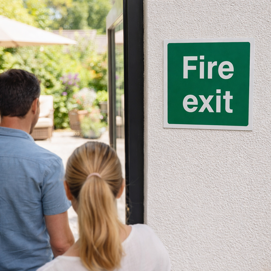 Fire Exit Sign – Text Only – Indoor/Outdoor Use