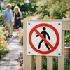 No Admittance Symbol Safety Sign – 1mm Rigid Plastic – Indoor/Outdoor Use