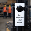 Temporary Out of Service Door Hanger – 80mm x 205mm – Matt White PVC – Hotel & Office Use