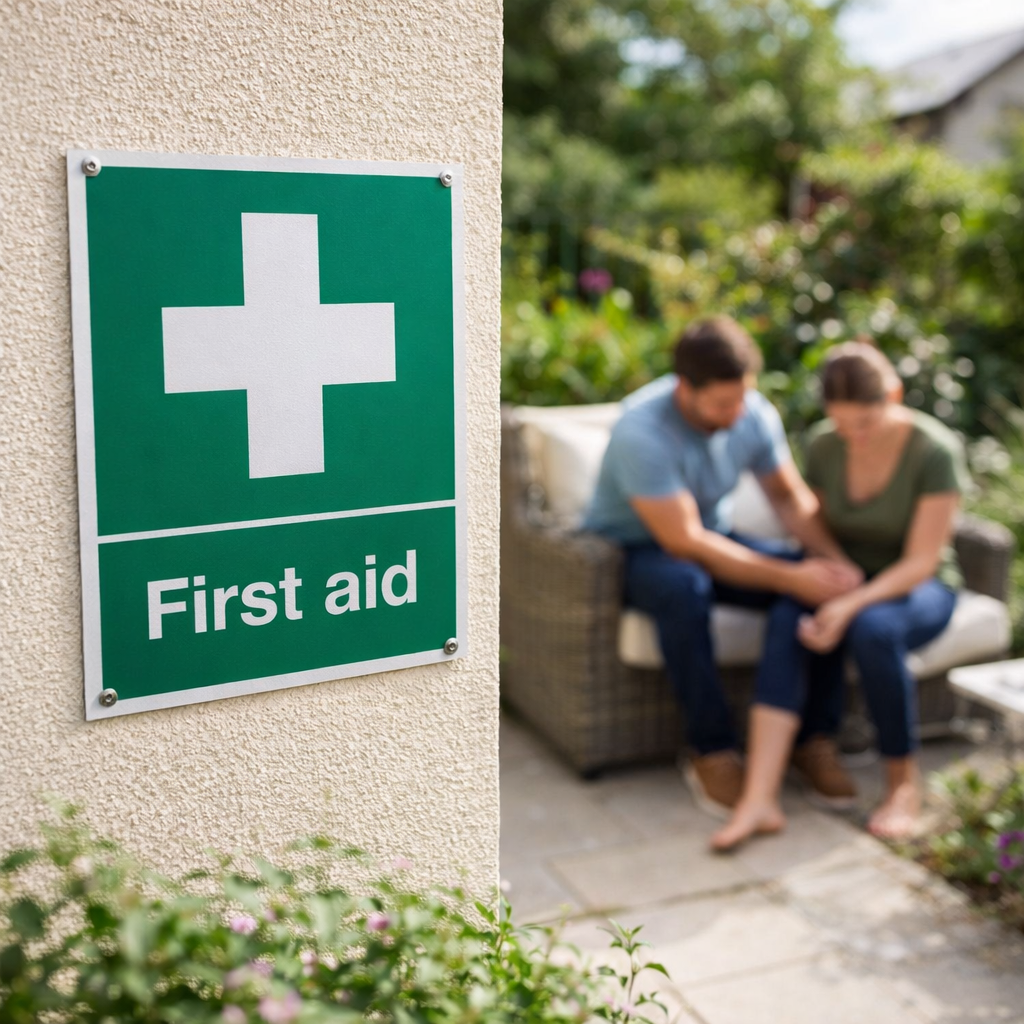 First Aid Safety Signs – Durable – Indoor/Outdoor Use
