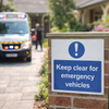 Emergency Vehicle Access Sign – 1mm Rigid Plastic – Indoor/Outdoor Use