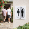Gents Toilets Symbol Sign – 150mm x 200mm – Rigid Plastic – Indoor/Outdoor Use