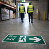 Fire Exit Arrow Right Floor Graphic Sign – 600mm x 200mm – Polycarbonate – Industrial Use