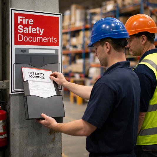 Fire Safety Document Display – 450mm x 600mm – Foam PVC – Industrial Use