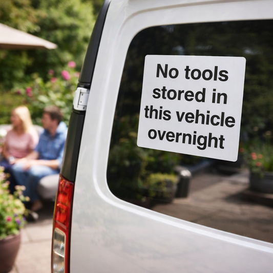 Security Warning Sign – 200mm x 150mm – Self Adhesive Vinyl – Indoor/Outdoor Use
