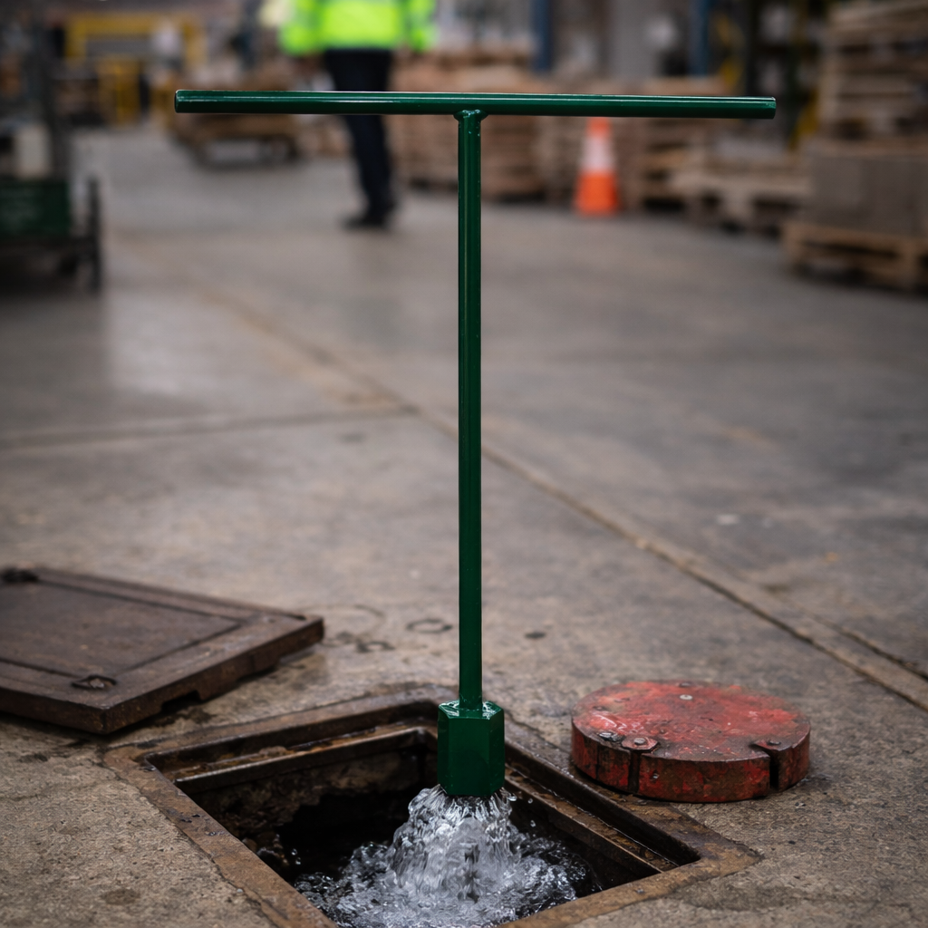 Hydrant Key and Bar – Steel – Heavy Duty Utility Tool – Industrial Use
