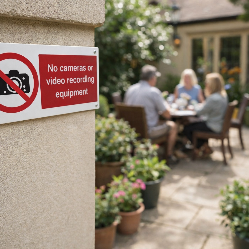 Safety Sign – No Cameras or Video Recording – Rigid Plastic – Indoor/Outdoor Use