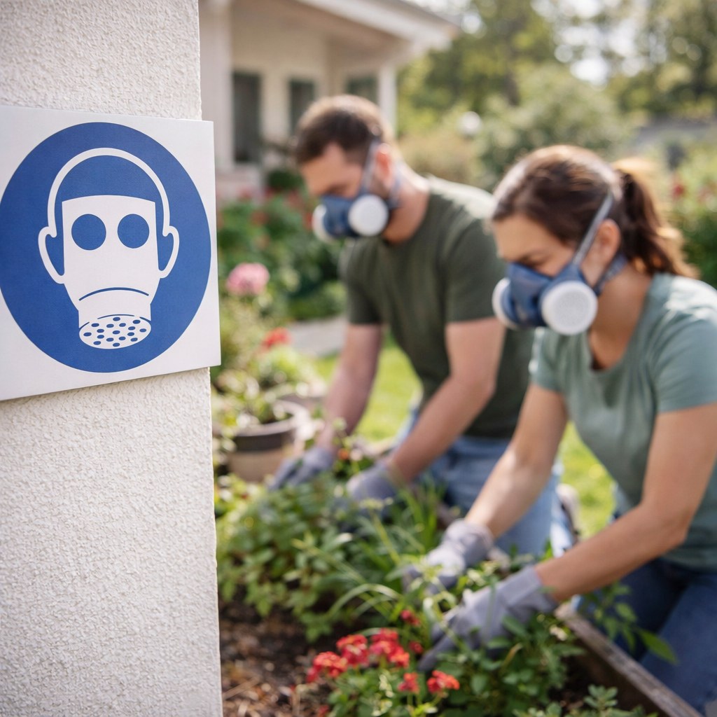 Respirator Symbol Signs – 1mm Rigid Plastic – Indoor/Outdoor Use