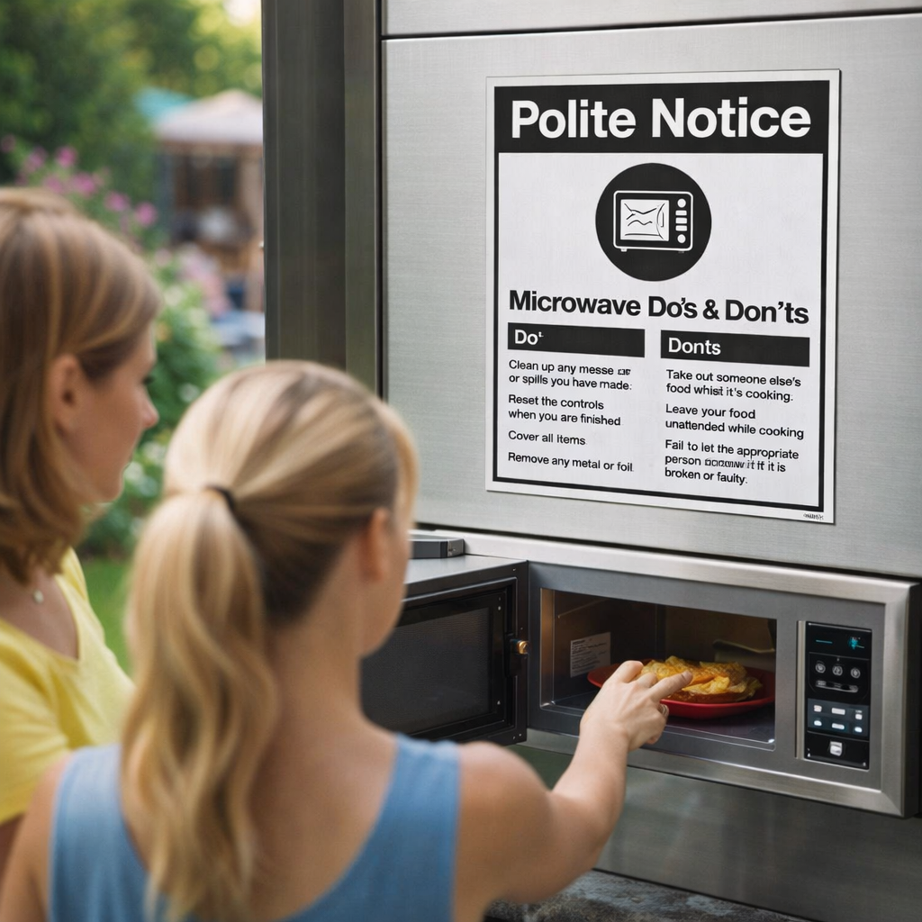 Microwave Safety Signs – 1mm Rigid Plastic & Vinyl – Indoor/Outdoor Use