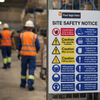 Site Safety Notice Sign – Custom Logo – Durable Correx – Industrial Use