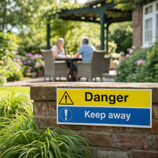 Danger Keep Away Signs – 1mm Rigid Plastic – Indoor/Outdoor